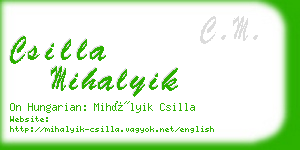 csilla mihalyik business card